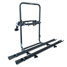Suport biciclete Peruzzo Brennero 4x4 pentru roată de rezervă - suport pentru 2 biciclete cu șine (negru)