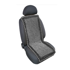 Pernă de șezut cu mărgele de lemn LAMP Samurai antracit/gri, covoraș auto