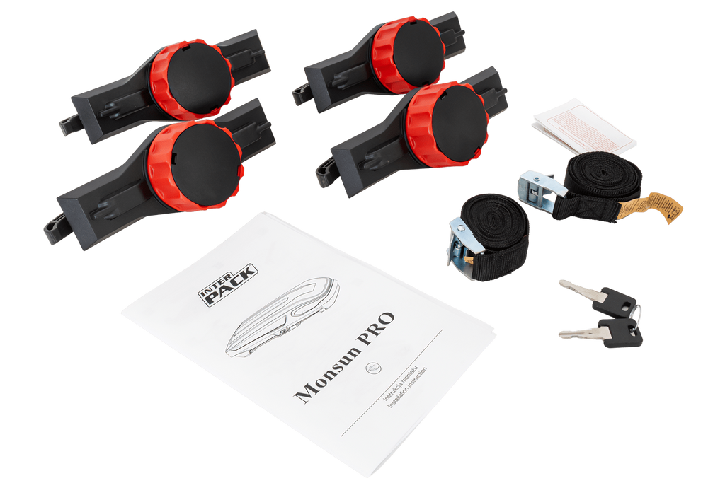 Cutie de portbagaj Inter Pack Monsun PRO L, negru metalizat