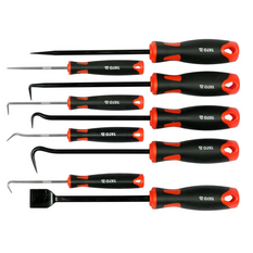 Set de cârlige YATO YT-08426 cu mâner, 8 cârlige și racletă pentru etanșări