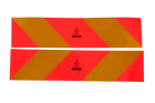 Autocolante, autocolante reflectorizante, HERMON scurte, plăcuțe de marcare pentru vehicule grele, 565x132mm, stânga+dreapta