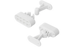 Zăvor de ușă pentru rulote și autorulote ProPlus 362622V02, mâner alb cu arc pentru fixarea ușii