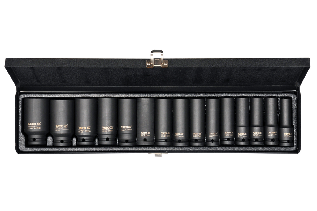 Chei tubulare de impact lungi YATO YT-1055, 1/2", 15 buc.