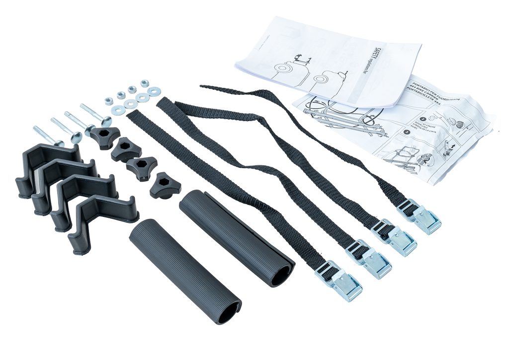 Suport biciclete Peruzzo Brennero 4x4 pentru roată de rezervă - suport pentru 2 biciclete cu șine (negru)