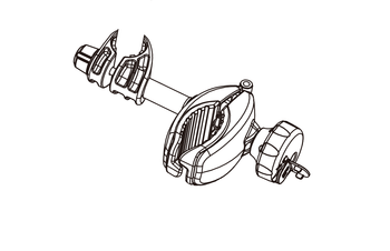 Suport scurt Trio/Quattro cu încuietoare și două chei.