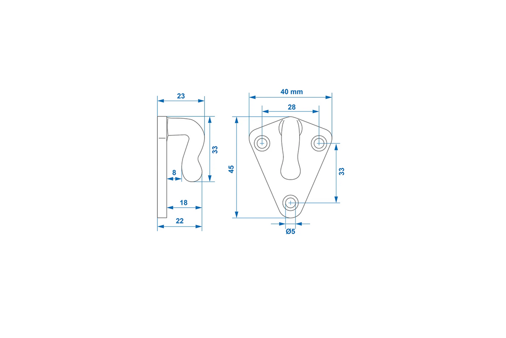 Cârlig lateral ProPlus 342151 pentru fixarea prelatei, a curelelor de frânghie pentru remorcă