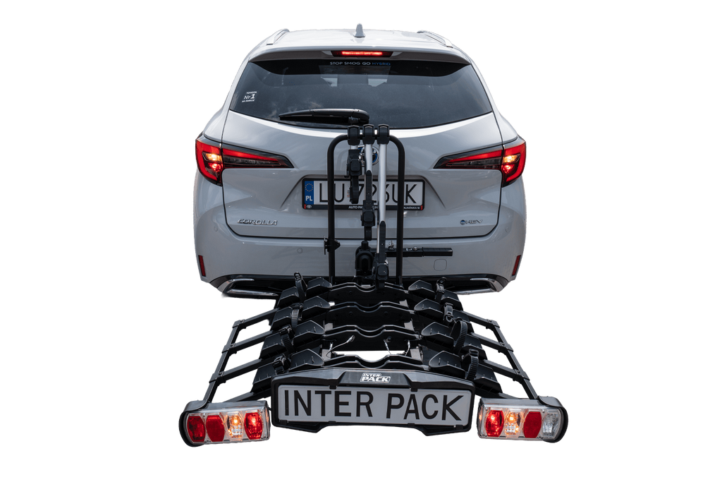 Inter Pack Quattro Fold - suport pentru biciclete montat pe bara de remorcare pentru 4 biciclete