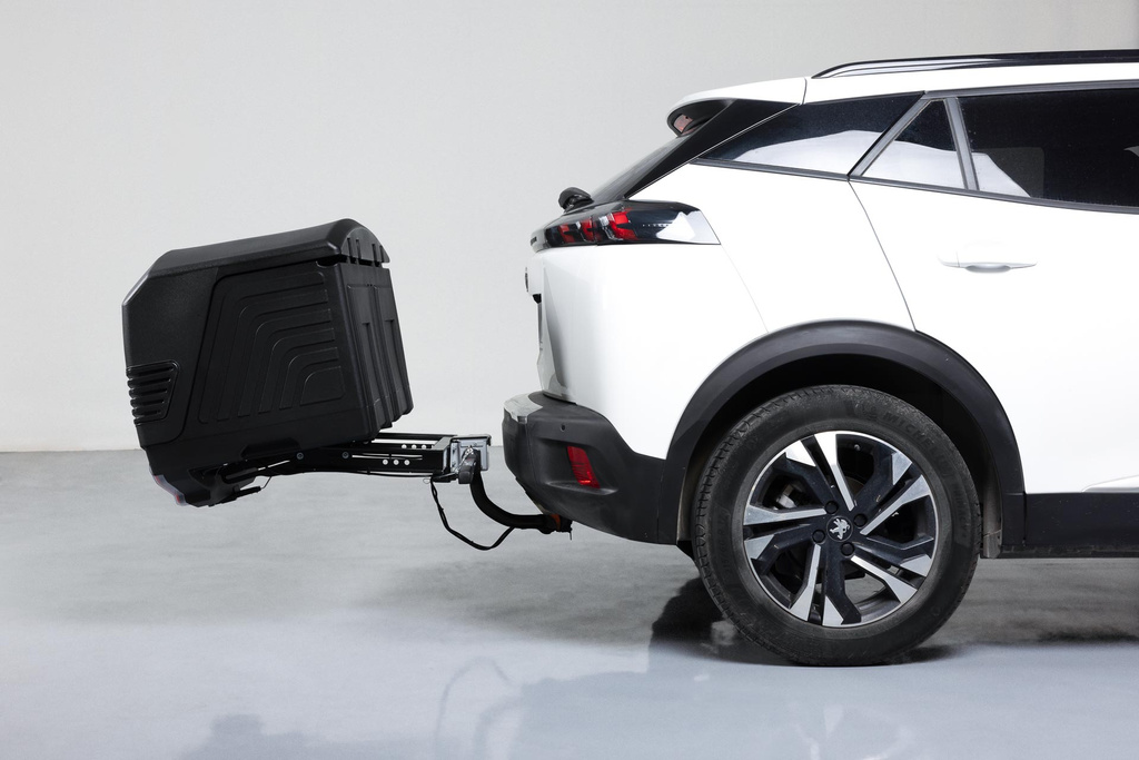 Towbox V3 ediție LED neagră - cutie de bagaje montată pe bara de remorcare