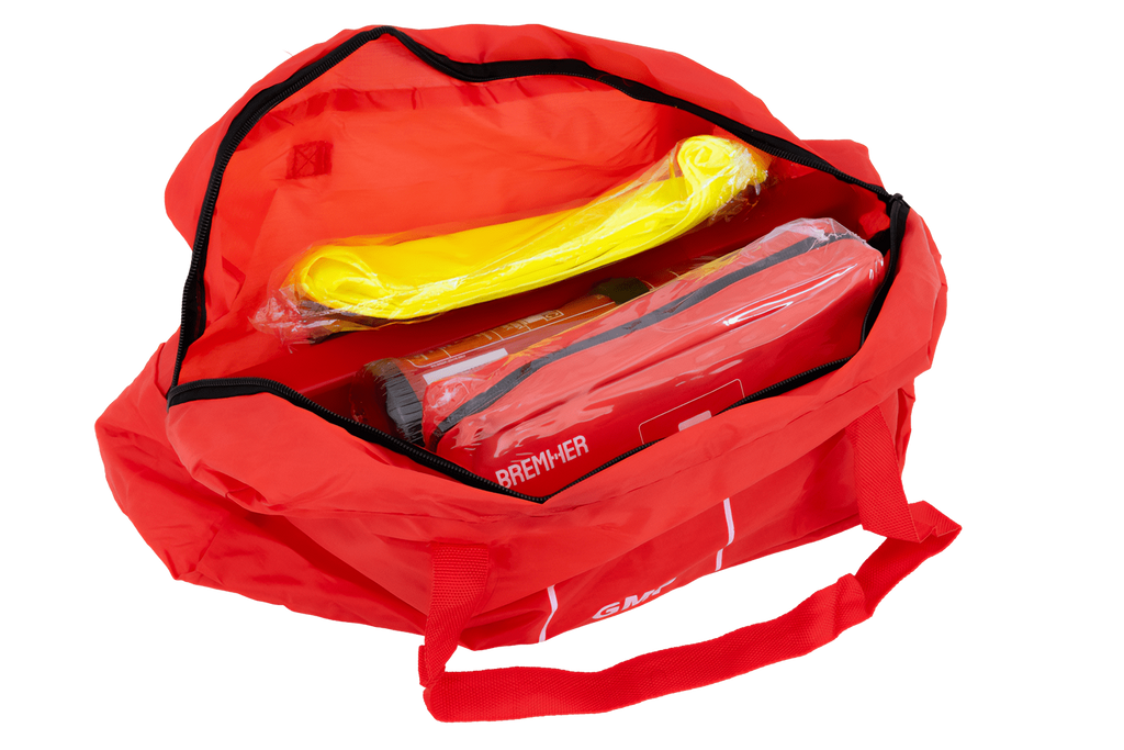 Trusă auto HERMON: trusă de prim ajutor, stingător, triunghi, vestă