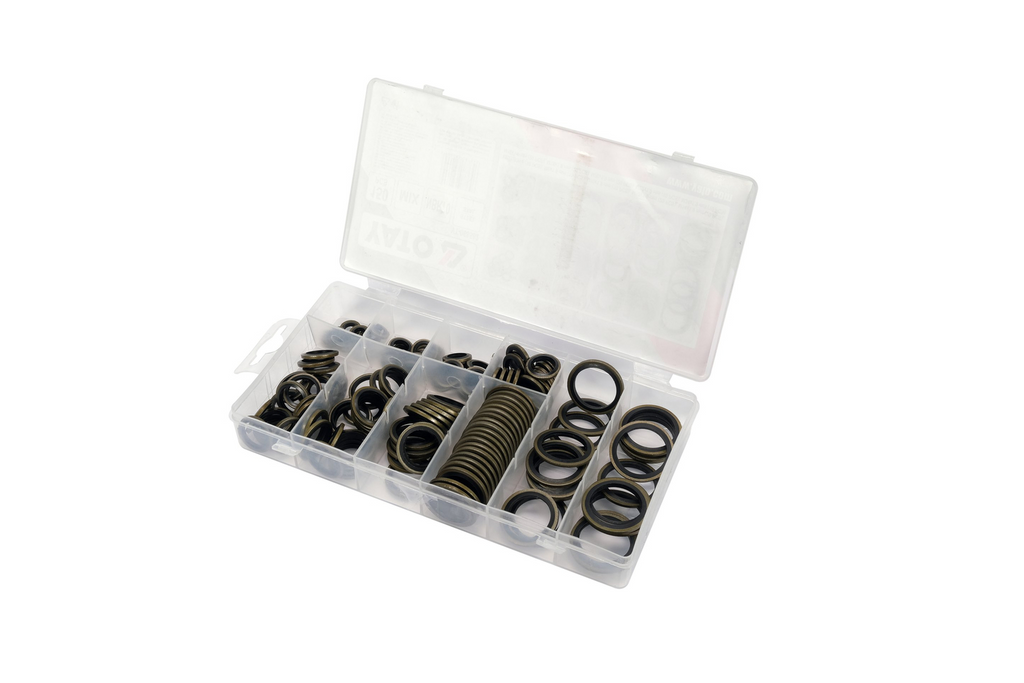 Set de șaibe metal-cauciuc YATO YT-068582 mix de dimensiuni 150 bucăți