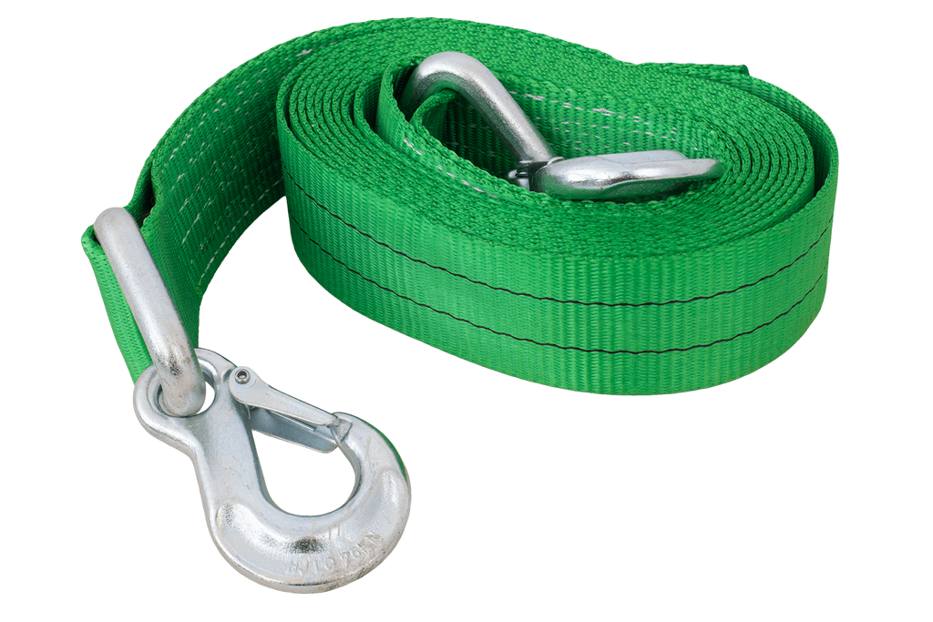 Frânghie de remorcare cu cârlige HILLS 5m/60mm/6t verde