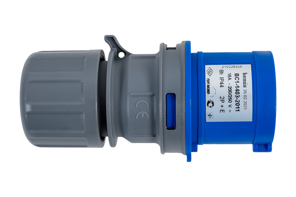 Ștecher electric MANTES 3P, mufă mascul, portabil, 16A, 230V