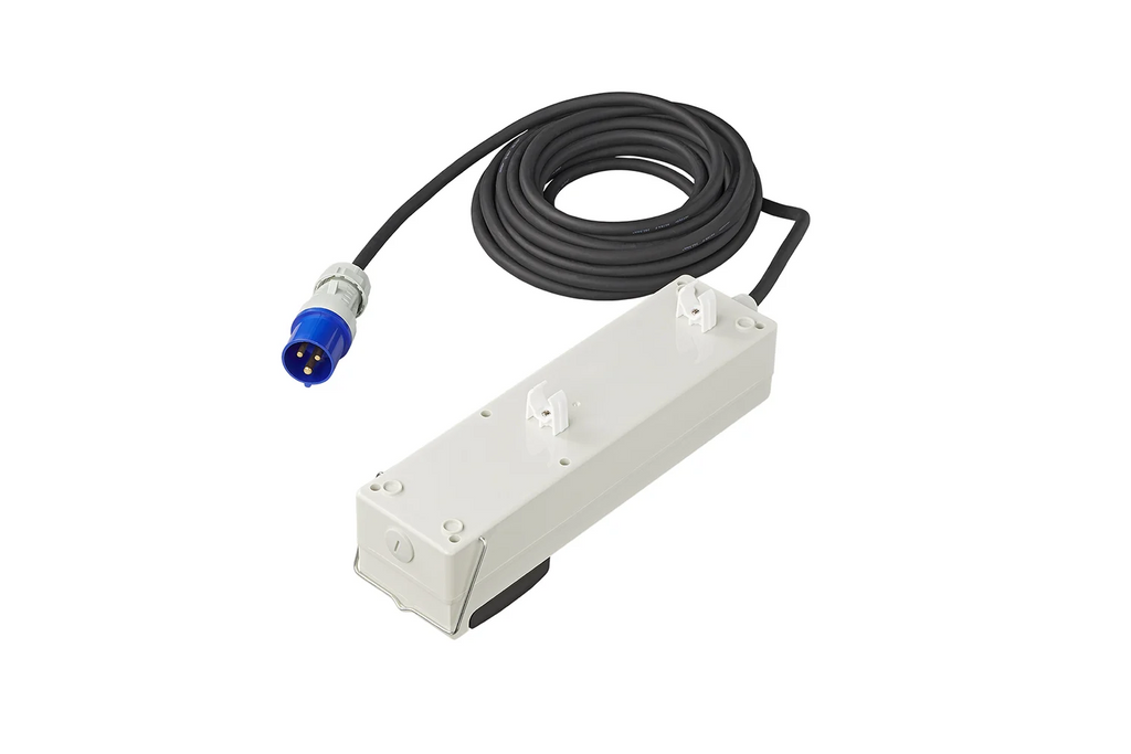 Prelungitor de camping CEE cu splitter ProPlus 373583DE, cablu de 10 m, 3 prize Schuko, 2 USB