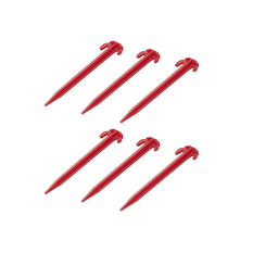 Set de șase cuie de cort ProPlus 364824, cuie de plastic pentru atașarea cablurilor de ancorare, 19 cm