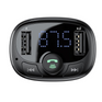 Transmițător FM BASEUS tip T, Bluetooth 4.2, MP3 + încărcător auto 2x USB 3.4A