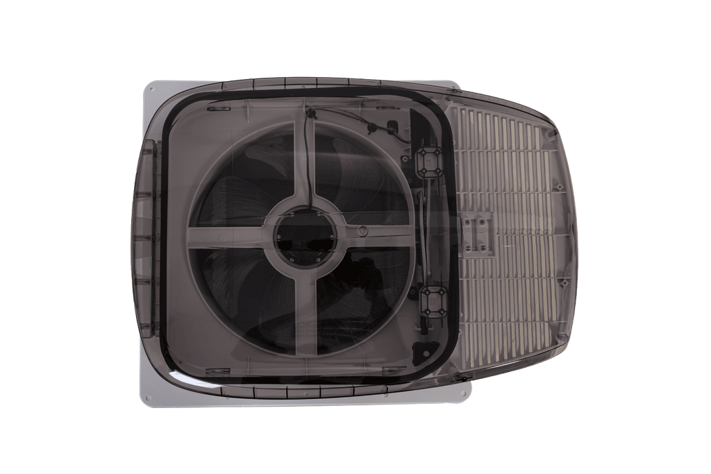 Ventilator automat de acoperiș PUNDMANN PLUS FAN pentru rulote cu iluminare, jaluzea 400×400mm