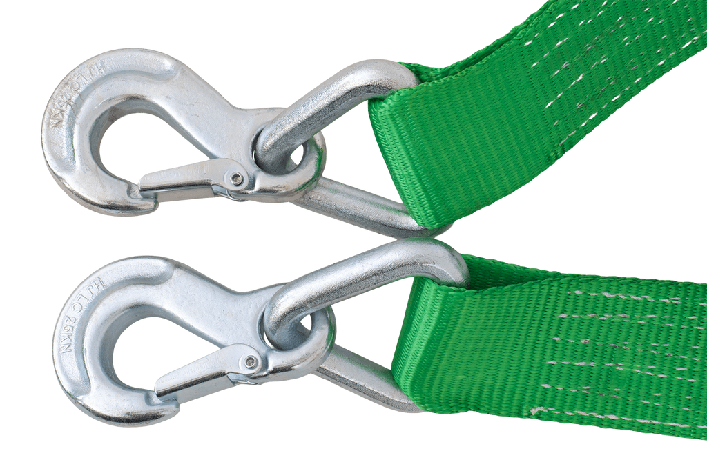 Frânghie de remorcare cu cârlige HILLS 5m/60mm/6t verde