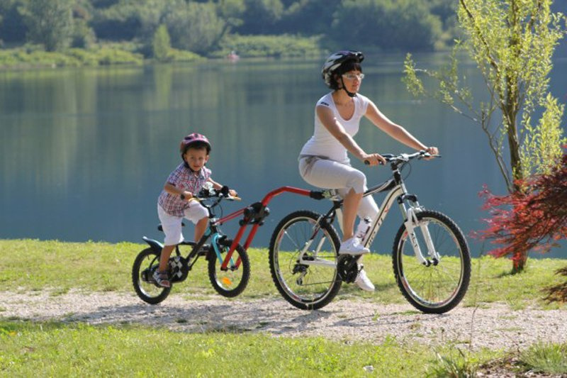 Trail Angel - cârlig de remorcare pentru bicicletă de copil - roșu