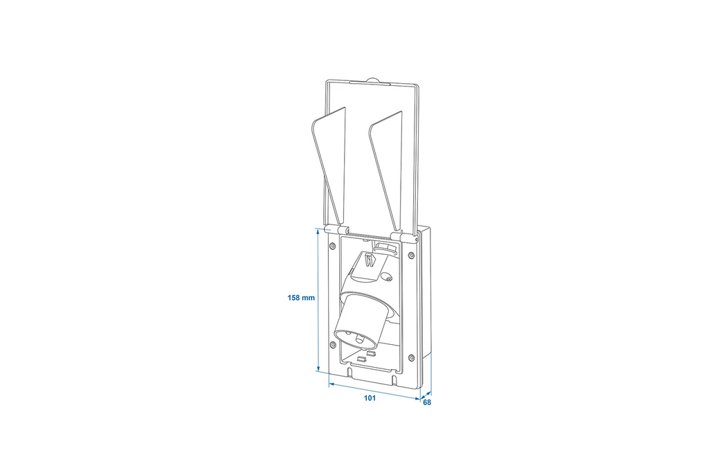 Priză de perete externă CEE ProPlus 373505 160×100mm