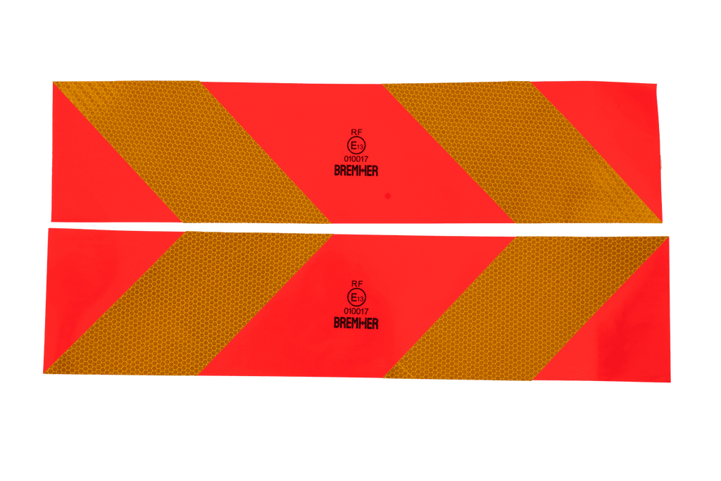 Autocolante, autocolante reflectorizante, HERMON scurte, plăcuțe de marcare pentru vehicule grele, 565x132mm, stânga+dreapta