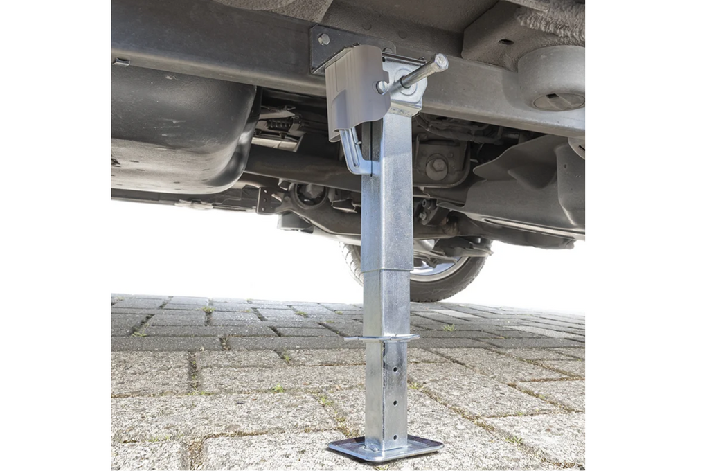 Set de două suporturi extensibile cu manivelă și montare ProPlus 361500 pentru remorcă platformă de 1000 kg 290-460 mm