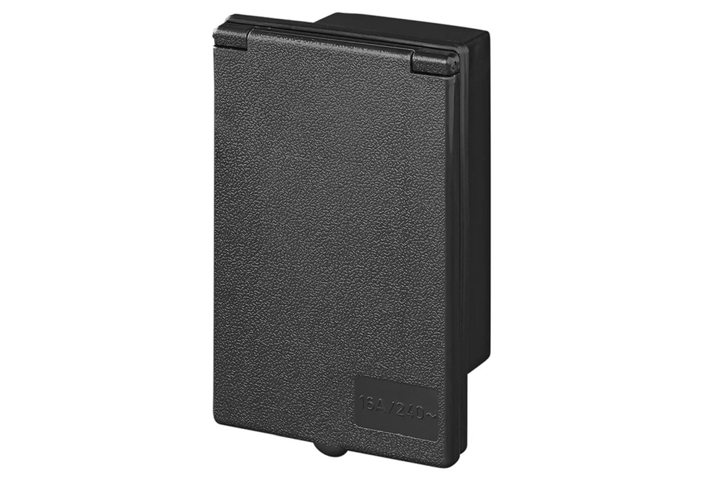 Priză de perete CEE ProPlus 373505BK, externă, 160×100mm, neagră