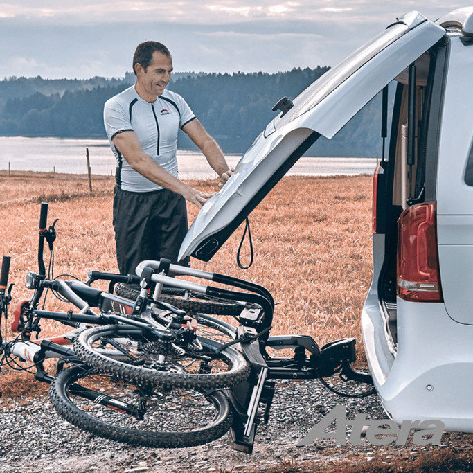 Platformă de remorcare Atera Genio Pro pentru 2 biciclete + adaptor pentru a treia bicicletă