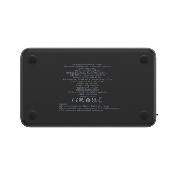 Starter extern BASEUS Super Energy Pro+ Jump Starter 12V 12000mAh 1200A + încărcător USB