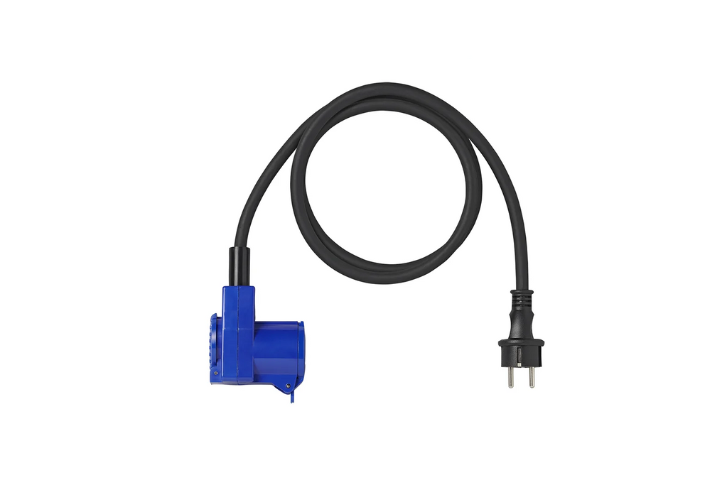 Adaptor cu mufă Schuko și conector unghiular CEE + priză Schuko 16A ProPlus 373528DE cablu 150cm