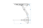 Stabilizator de colț extensibil ProPlus 361506 pentru remorcă de 1100 kg, 495 mm