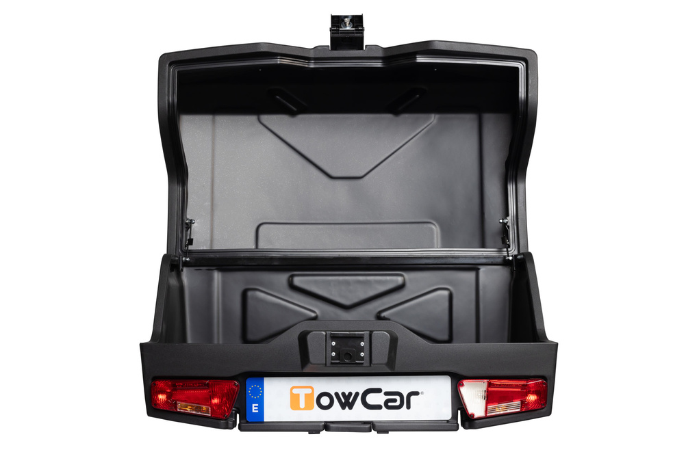 Towbox EVO urban negru - portbagaj montat pe bara de remorcare