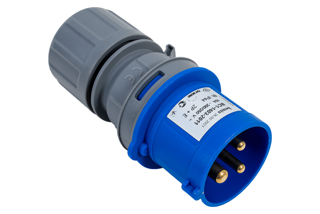 Ștecher electric MANTES 3P, mufă mascul, portabil, 16A, 230V