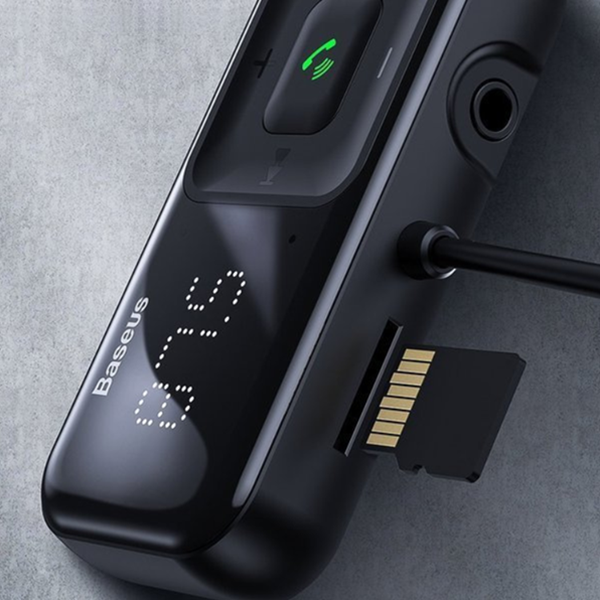 Transmițător FM BASEUS T S-16 Bluetooth 5.0 MP3 + încărcător auto 2x USB