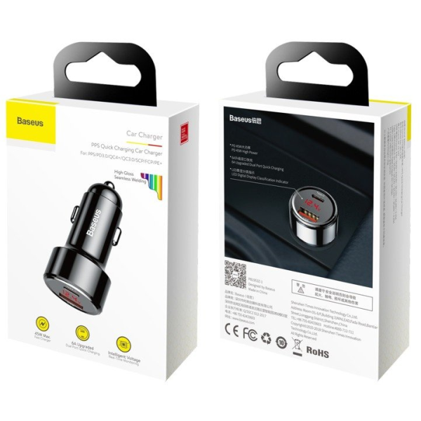 Încărcător auto USB BASEUS Magic Series, USB-C 45W