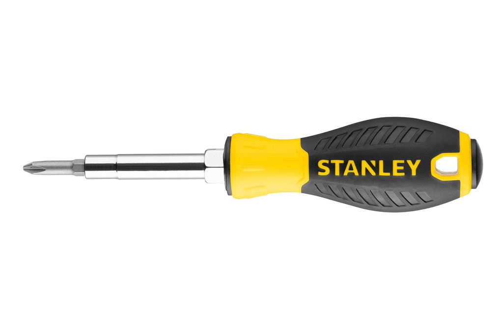 Șurubelniță STANLEY cu 6 capete, 3 biți / 6 vârfuri