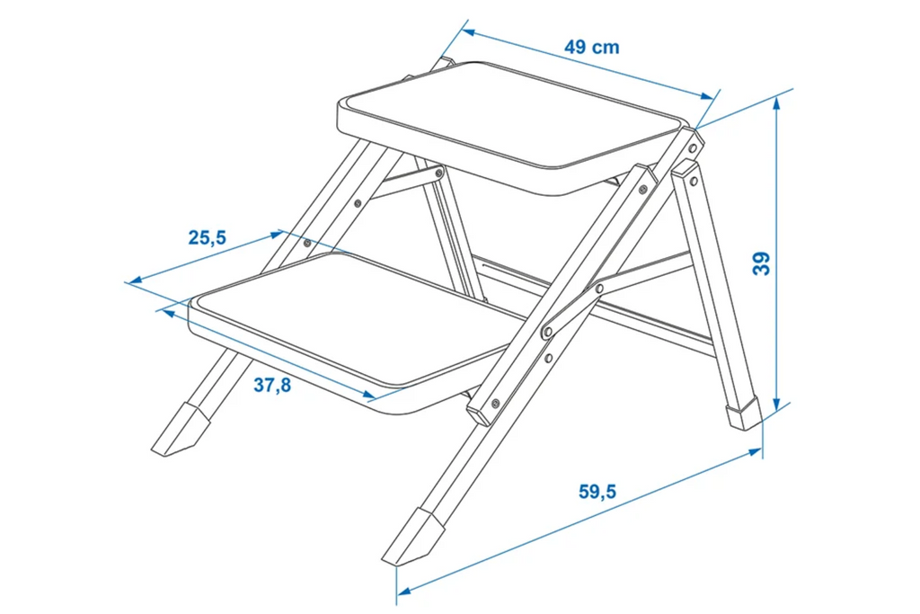ProPlus 360823V01 Treaptă pliabilă pentru camping, cu două trepte, 150 kg