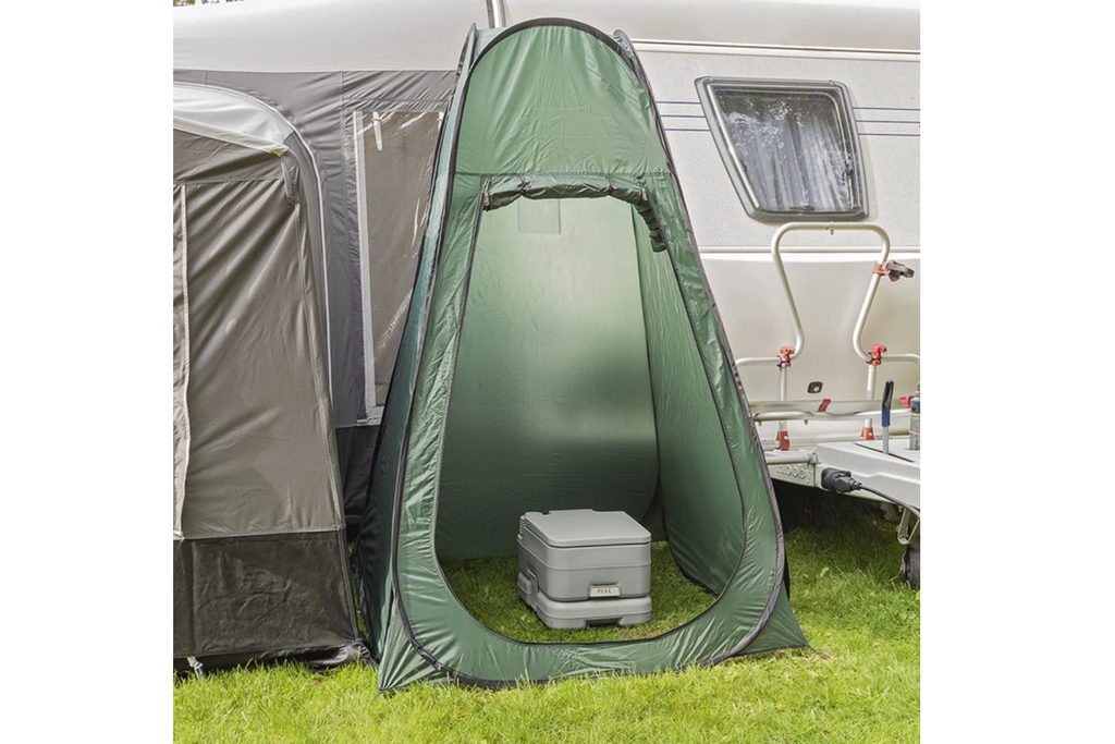 Toaletă portabilă de camping ProPlus 370415CR, gri, 10L/10L