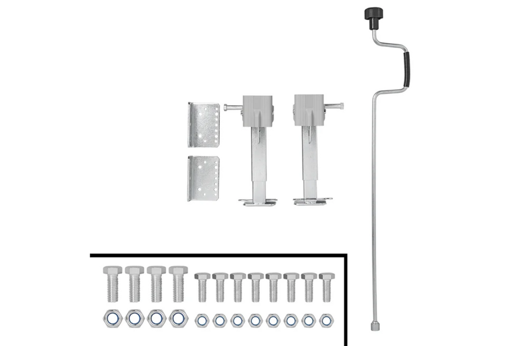 Set de două suporturi extensibile cu manivelă și montare ProPlus 361500 pentru remorcă platformă de 1000 kg 290-460 mm