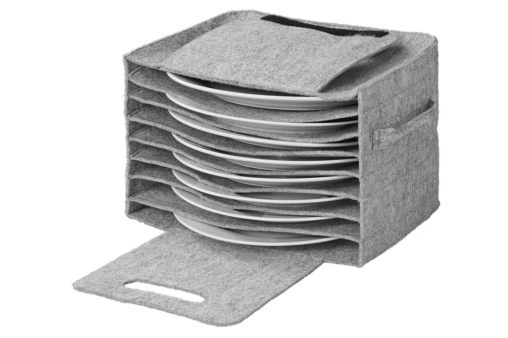 Organizator de farfurii pentru rulote ProPlus 761475V01, din fetru, pentru 10 farfurii