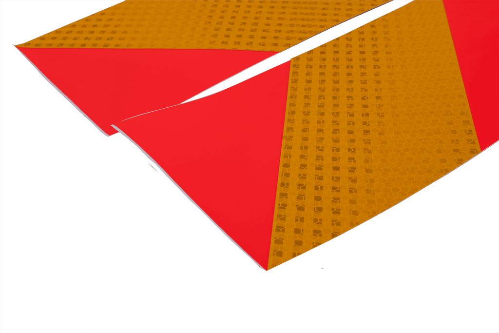Autocolante, autocolante reflectorizante, HERMON scurte, plăcuțe de marcare pentru vehicule grele, 565x132mm, stânga+dreapta