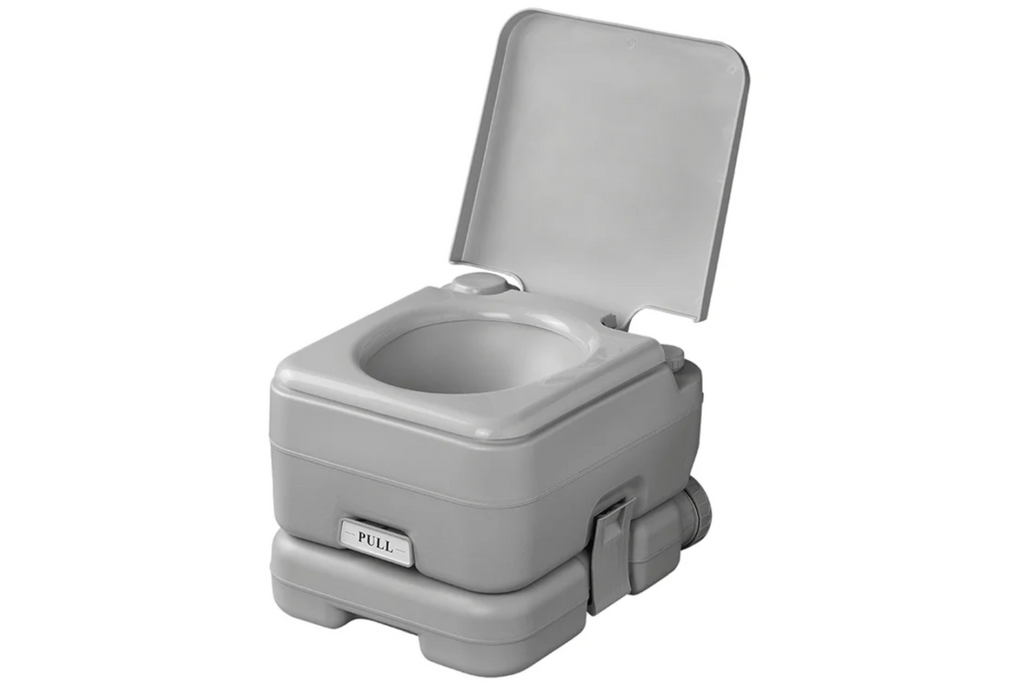 Toaletă portabilă de camping ProPlus 370415CR, gri, 10L/10L