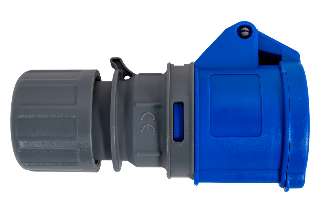 Priză electrică MANTES 2P+Z, priză portabilă 16A 230V cu clapetă
