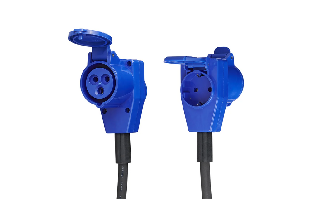 Adaptor cu mufă Schuko pentru conector CEE unghiular + priză Schuko Proplus 373528 cablu 40cm