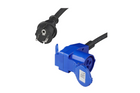 Adaptor cu mufă Schuko pentru conector CEE unghiular + priză Schuko Proplus 373528 cablu 40cm