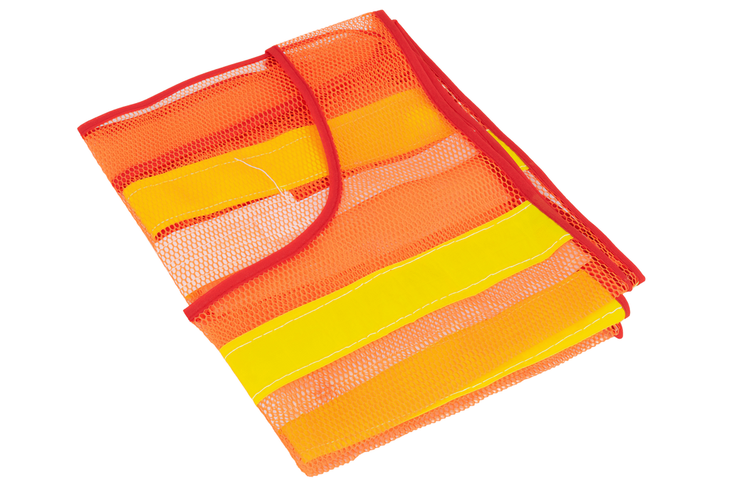 Vestă reflectorizantă HERMON XXL portocalie cu velcro lateral