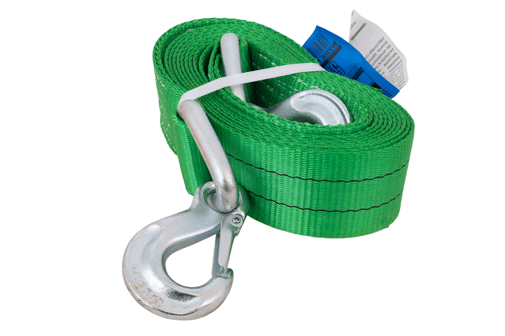 Frânghie de remorcare cu cârlige HILLS 5m/60mm/6t verde