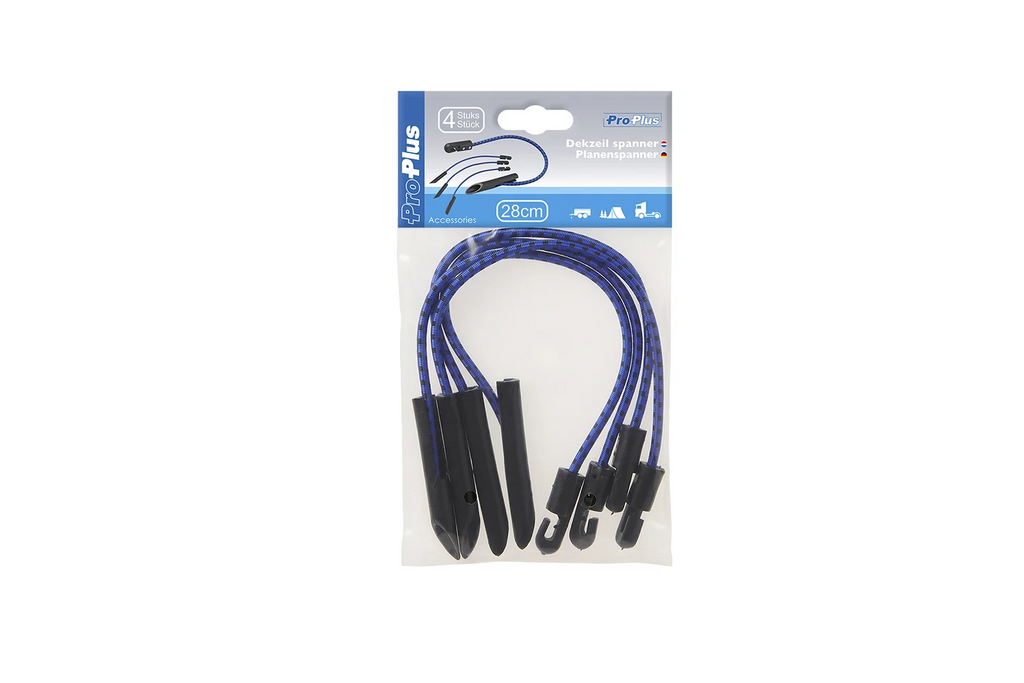 Set de patru cleme pentru prelată ProPlus 342180, cabluri flexibile multifuncționale, 280 mm