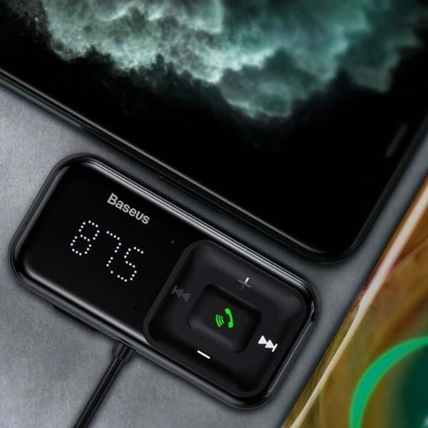 Transmițător FM BASEUS T S-16 Bluetooth 5.0 MP3 + încărcător auto 2x USB
