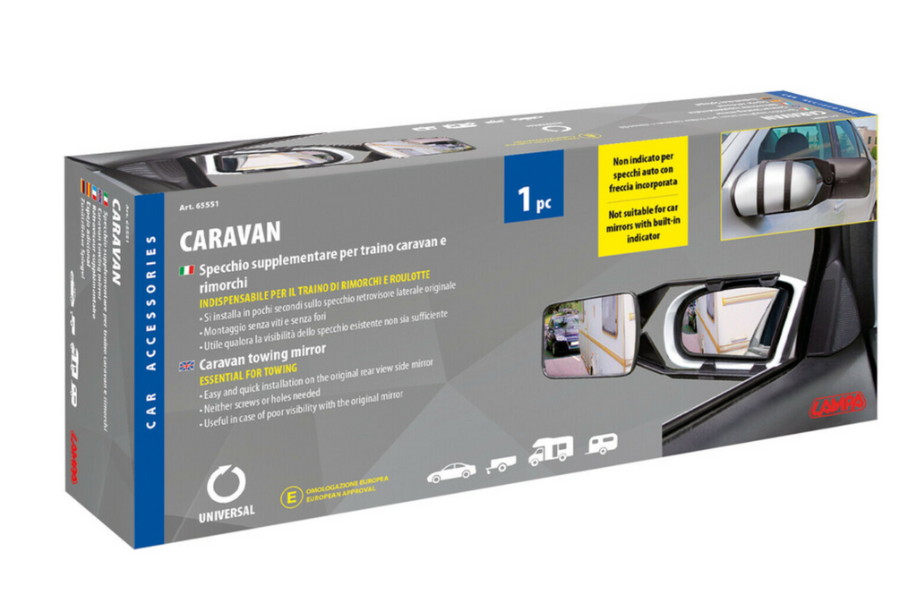 Oglindă retrovizoare pentru remorcă LAMP CARAVAN 150×110mm