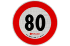 Autocolant reflectorizant LAMP indicator limită de viteză 80 km/h B-33